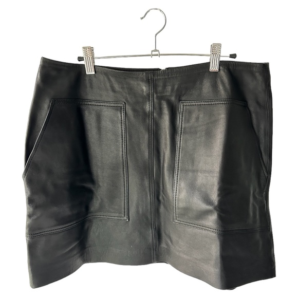 Genuine Leather French Mini Skirt - Picture 3 of 9